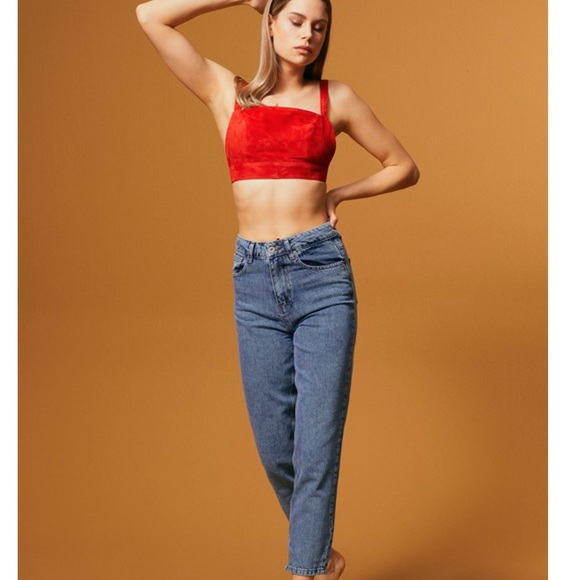 REAL Suede crop top bra tie in the back - Picture 4 of 6